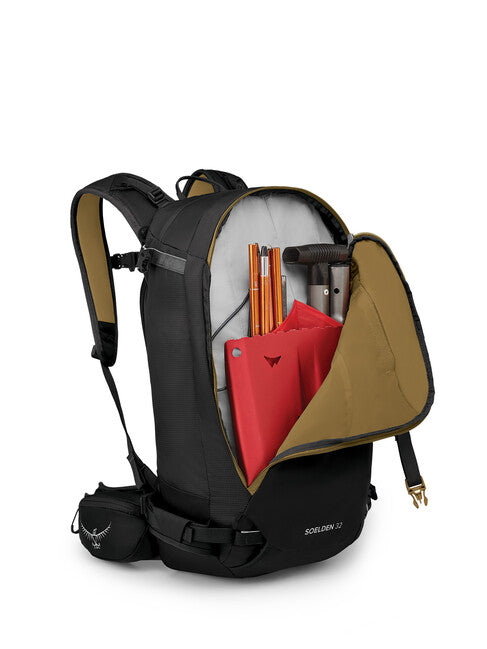OSPREY SOELDEN 32 turno skijaški ruksak, crni