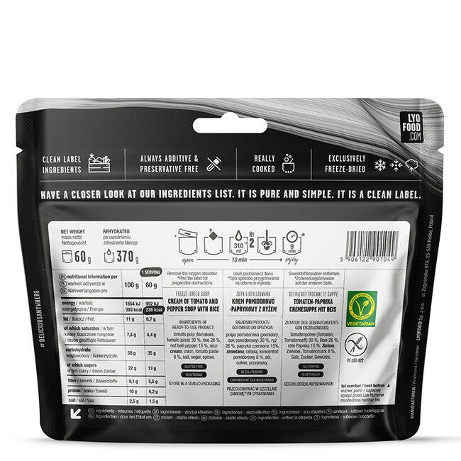 LYOfood Kremasta juha od rajčice s paprikom 370g