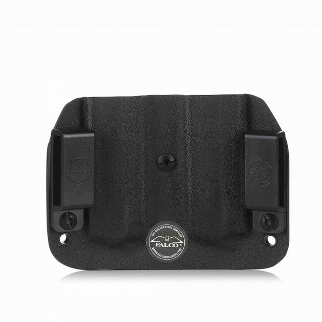 Falco Kydex Vertikálne puzdro F902 2021 na dva zásobníky kompatibilné so zásobníkmi Glock 17, čierne pravé