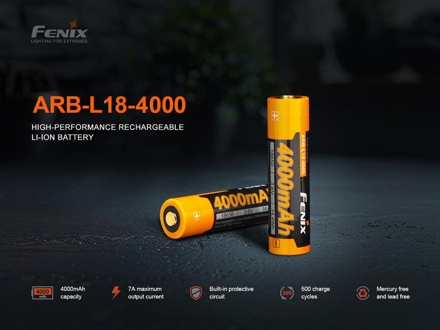 Fenix baterija punjiva 18650 4000 mAh (Li-Ion)