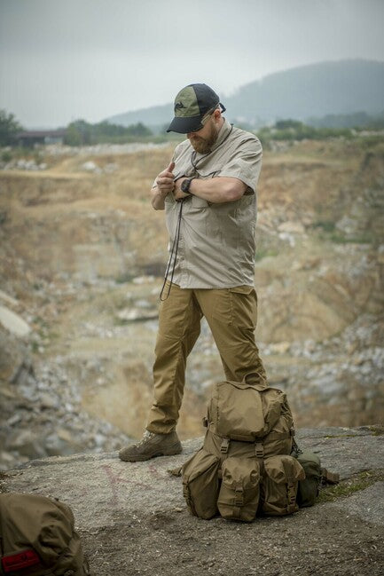 Helikon-Tex kapa sa šiltom PolyCotton Ripstop logom, Coyote / Olive Green