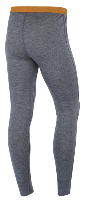 HUSKY Merea M termo hlače merino, sive / mustard