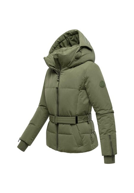 Marikoo Aleyna16 zimska jakna ženska s kapuljačom, olive leaf