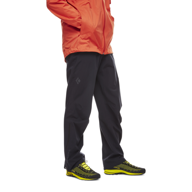 Black Diamond Stormline Stretch nepromočive muške hlače, crne