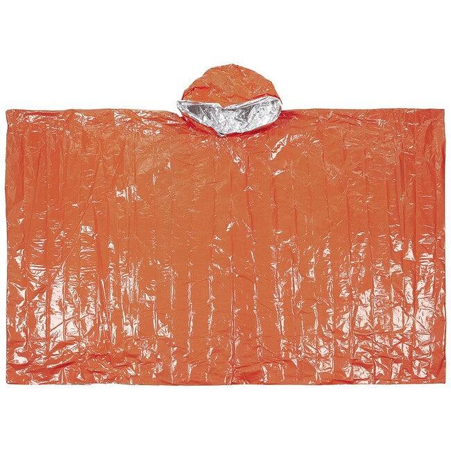 Fox Outdoor pončo za hitne slučajeve jednostrano obložen aluminijem, narančasti