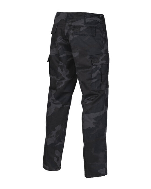 Mil-Tec US Ranger BDU hlače STRAIGHT CUT, black camo