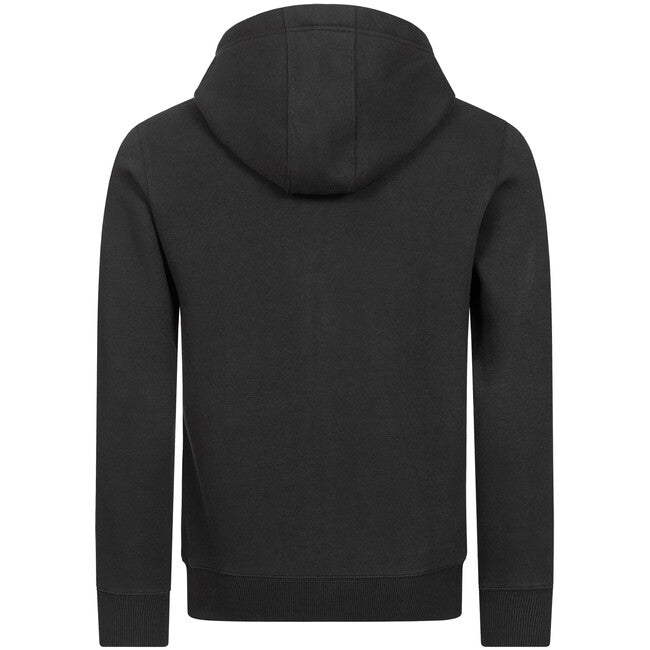 Benlee pulover s kapuljačom na zatvaraču Chest logo, crni