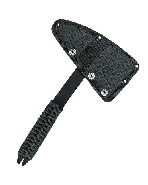 Mil-Tec paracord sjekira s futrolom, crna