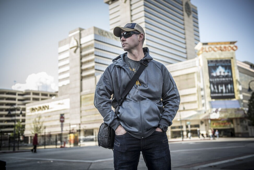 Helikon-Tex URBAN TACTICAL HOODIE pulover (FullZip), crni