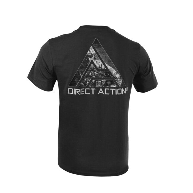 Direct Action® Logo D.A. majica Cotton #3, crna