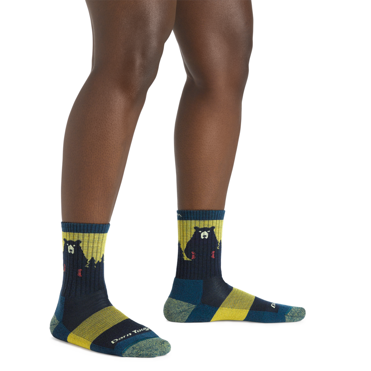 Darn Tough Bear Town Micro Crew Lightweight planinarske čarape s amortizacijom, Dark Teal