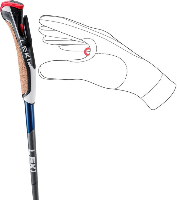 LEKI Smart Flash Nordic Walking štapovi svijetli antracit-ponoćni plav tamni metalik-bijeli