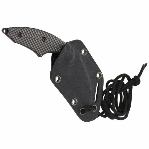 Herbertz Carambit nož na vrat aluminij izgled, crno-sivi, 6cm