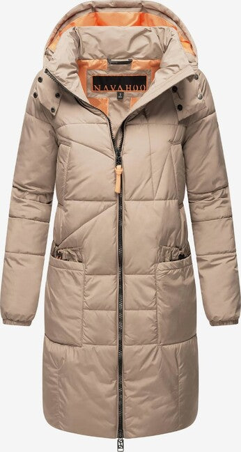 Navahoo Bliblablubb ženska zimska jakna s kapuljačom, Taupe grey