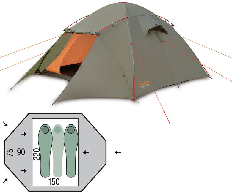 Pinguin Taifun 2 šator, khaki