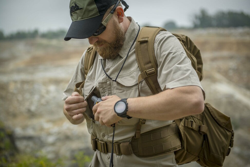 Helikon-Tex kapa sa šiltom PolyCotton Ripstop logom, Coyote / Olive Green