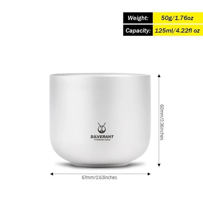 Silverant titanijska šalica za čaj s dvostrukom stijenkom 125 ml