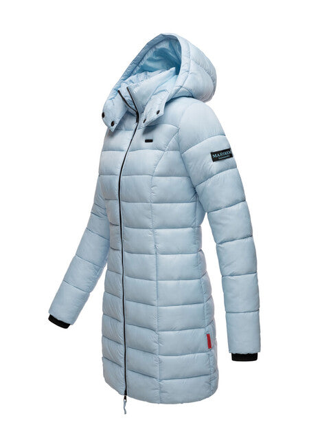 Marikoo Abendsternchen ženski prošiveni kaput s kapuljačom, Baby blue
