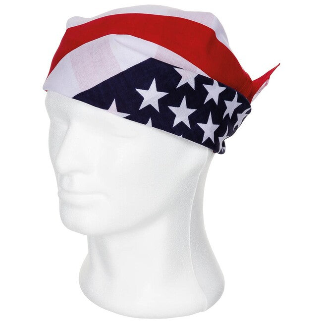 MFH bandana pamuk, zastava USA, cca 55 x 55 cm