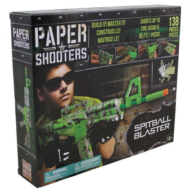 PAPER SHOOTERS Green Spit sklapajući set oružja