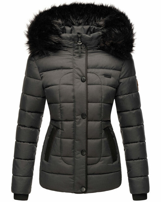 Marikoo Unique ženska zimska jakna s kapuljačom, Anthracite