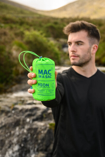 Mac in a Sac Origin 2 nepromočiva jakna UNI, neon green
