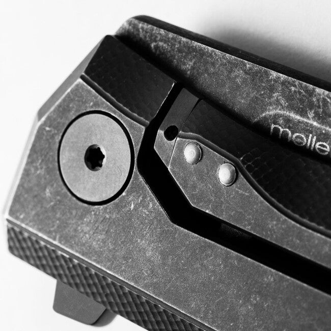 Lionsteel Myto MT01B hi-tech EDC sklopivi nož oštrica M390 s klipom na remen je celocrni oštricom čelika BW, crni