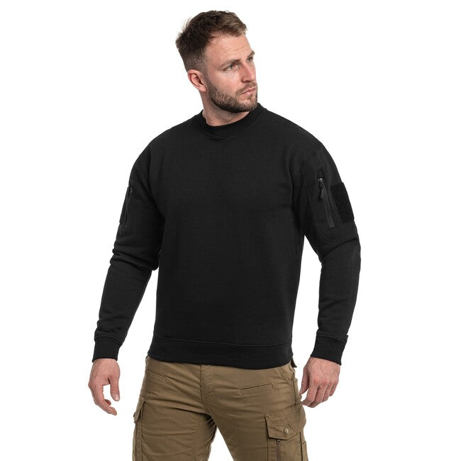 Mil-Tec Tactical pulover s okruglim izrezom, crni