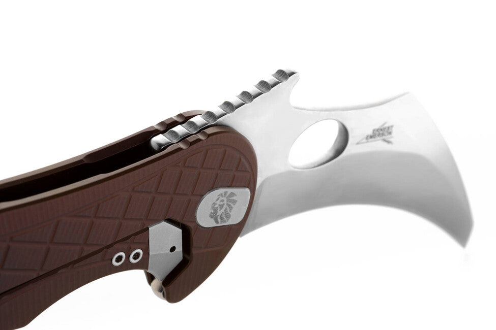 Lionsteel L.E. ONE 1 A ES nož tipa KARAMBIT Earth Brown/stone washed razvijen u suradnji Emerson Design