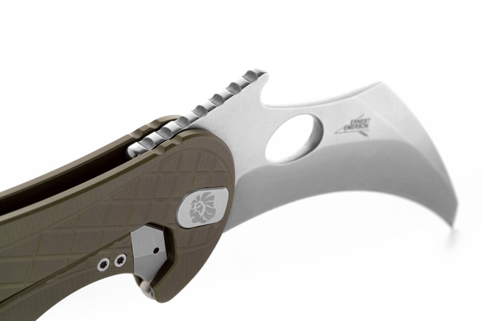 Lionsteel L.E. ONE 1 A GS nož tipa KARAMBIT Green/stone washed razvijen u suradnji Emerson Design