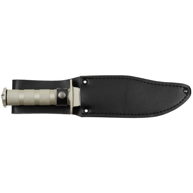 Fox Outdoor nož za preživljavanje s futrolom, srebrni, aluminijska ručka