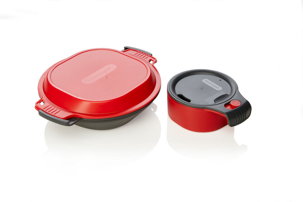 Humangear GoKit Deluxe kutija za ručak, ugljeno-crvena