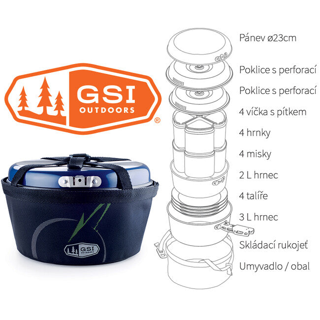 GSI Outdoors Bugaboo Camper set kamping posuđa 2+3 l