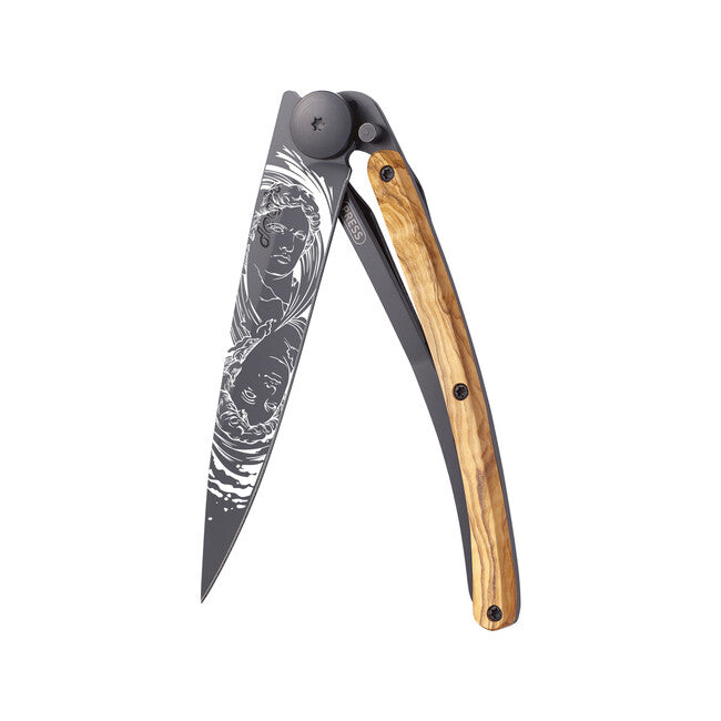 Deejo Gemini sklopivi nož Tattoo Black olive wood