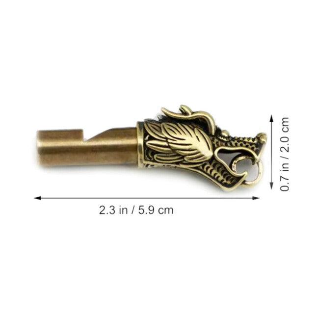 WARAGOD DragonHorn mjedena vintage pištaljka s motivom zmaja 115 dB