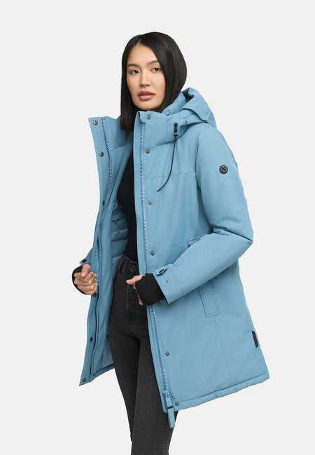 Navahoo FROSTKUSS 14 parka zimska ženska s odvojivom kapuljačom i remenom, powder blue
