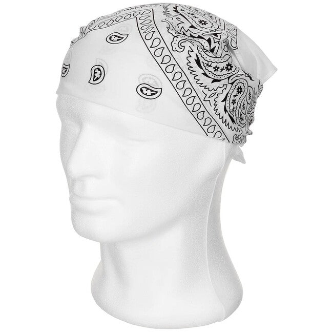 MFH bandana pamuk, bijelo-crna, cca 55 x 55 cm