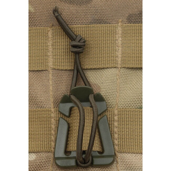MFH MOLLE klip s gumenom trakom, OD green, 2 kom