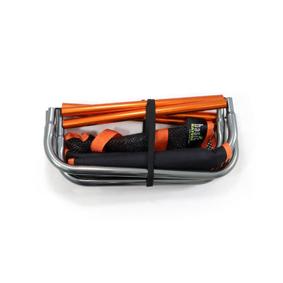 BasicNature Compact 2.0 sklapajuća stolica, crna / narančasta