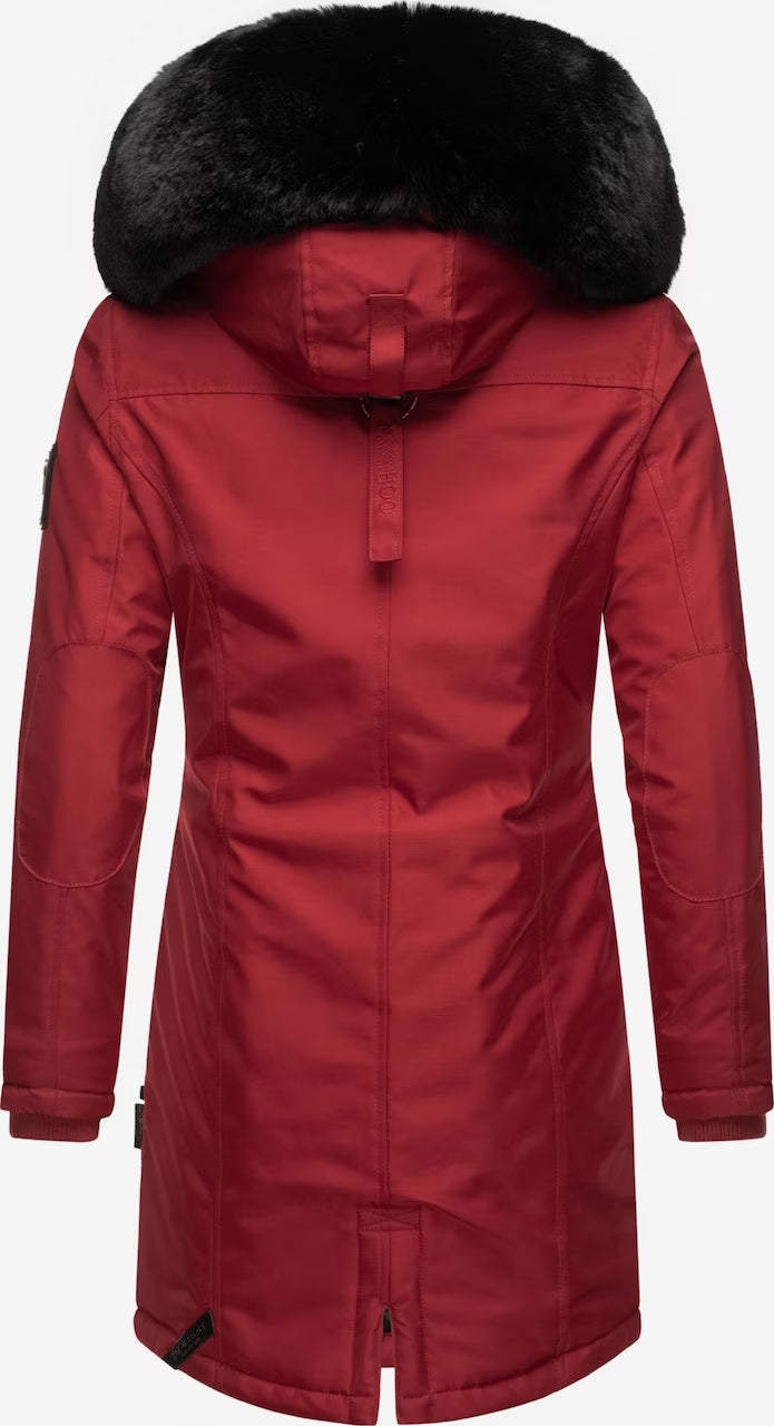 Navahoo Tiniis ženska zimska jakna s kapuljačom, Blood red