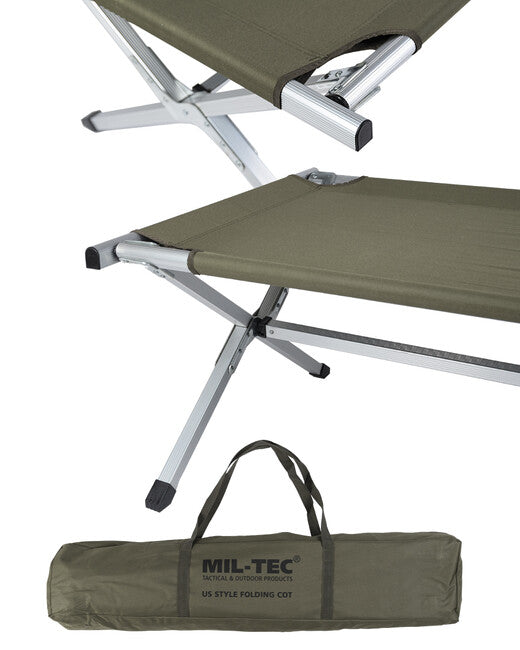 Mil-Tec US tip ležaljka s ojačanim ramom 190 cm, zelena