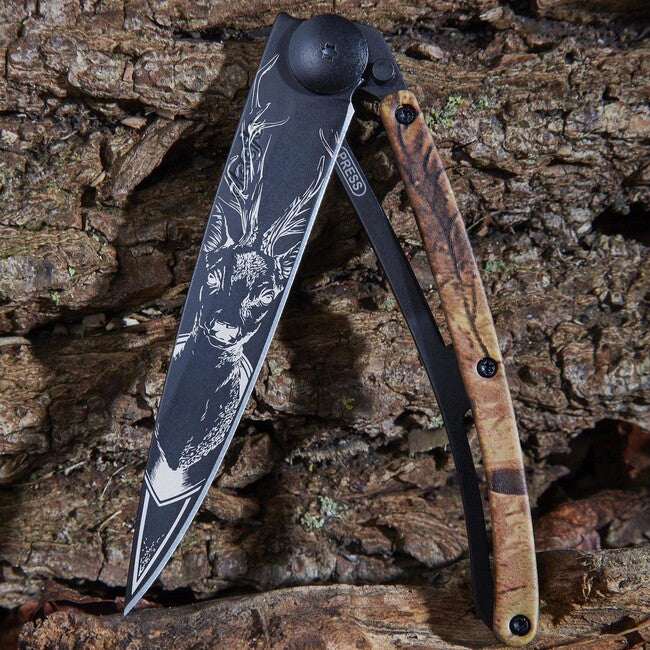 Deejo Tattoo sklopivi nož black brown camo Deer