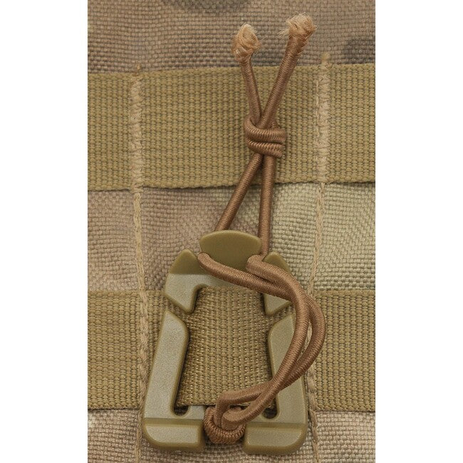 MFH MOLLE klip s gumenom trakom, coyote tan, 2 pakiranja