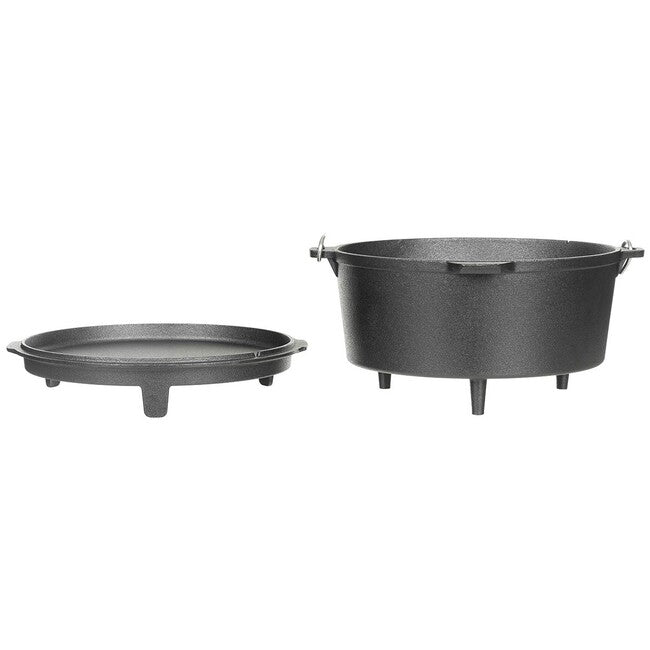 Fox Outdoor Dutch Oven lonac na vatri od lijevanog željeza, cca 5,7 l