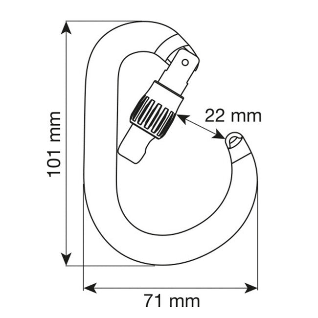 CAMP Nimbus Lock karabiner HMS, zeleni