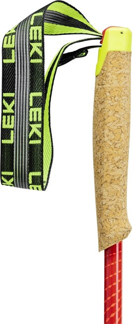 LEKI Alphatrail FX.One Superlite Trail Running štapovi, prirodni karbon - jarko crvena - neonsko ružičasta
