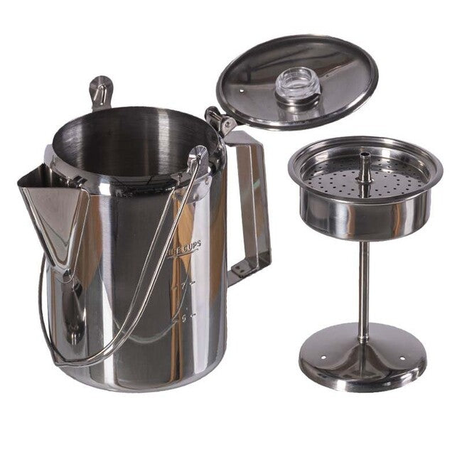Mil-Tec čajnik s perkolatorom, nehrđajući, 1,3 L