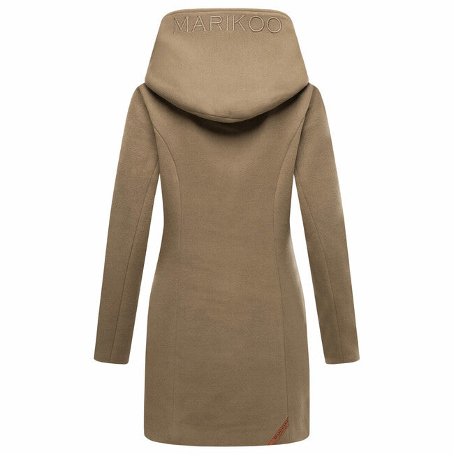 Marikoo Maikoo ženski zimski kaput s kapuljačom, Stone brown