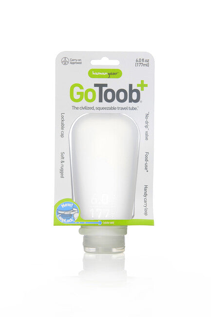 Humangear GoToob+ silikonska putna boca/posuda, 177 ml, prozirna