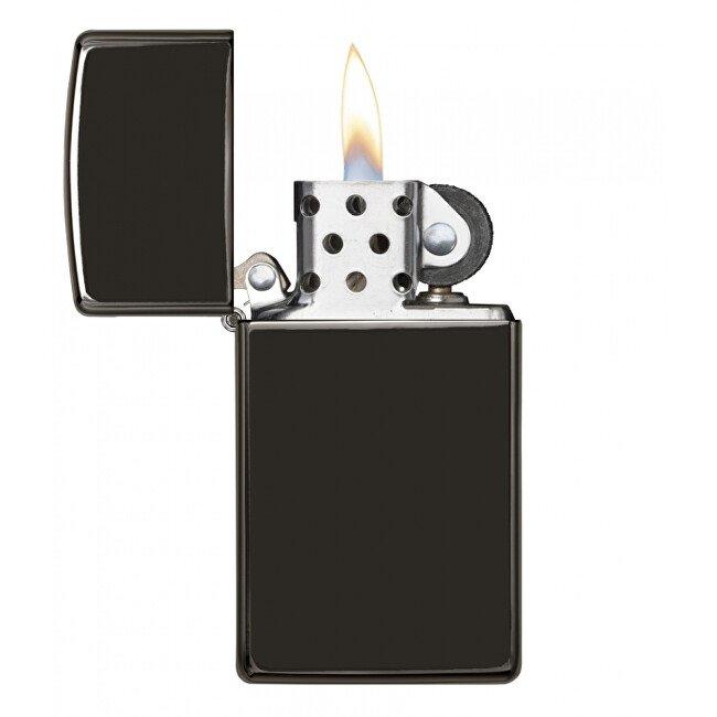 Zippo Ebony™ Slim® benzinski upaljač, tamnosiv